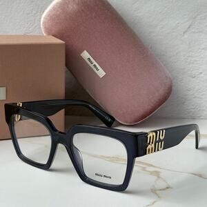 NEW Miu Miu MU04UV Oversized Square Eyeglasses in Blue